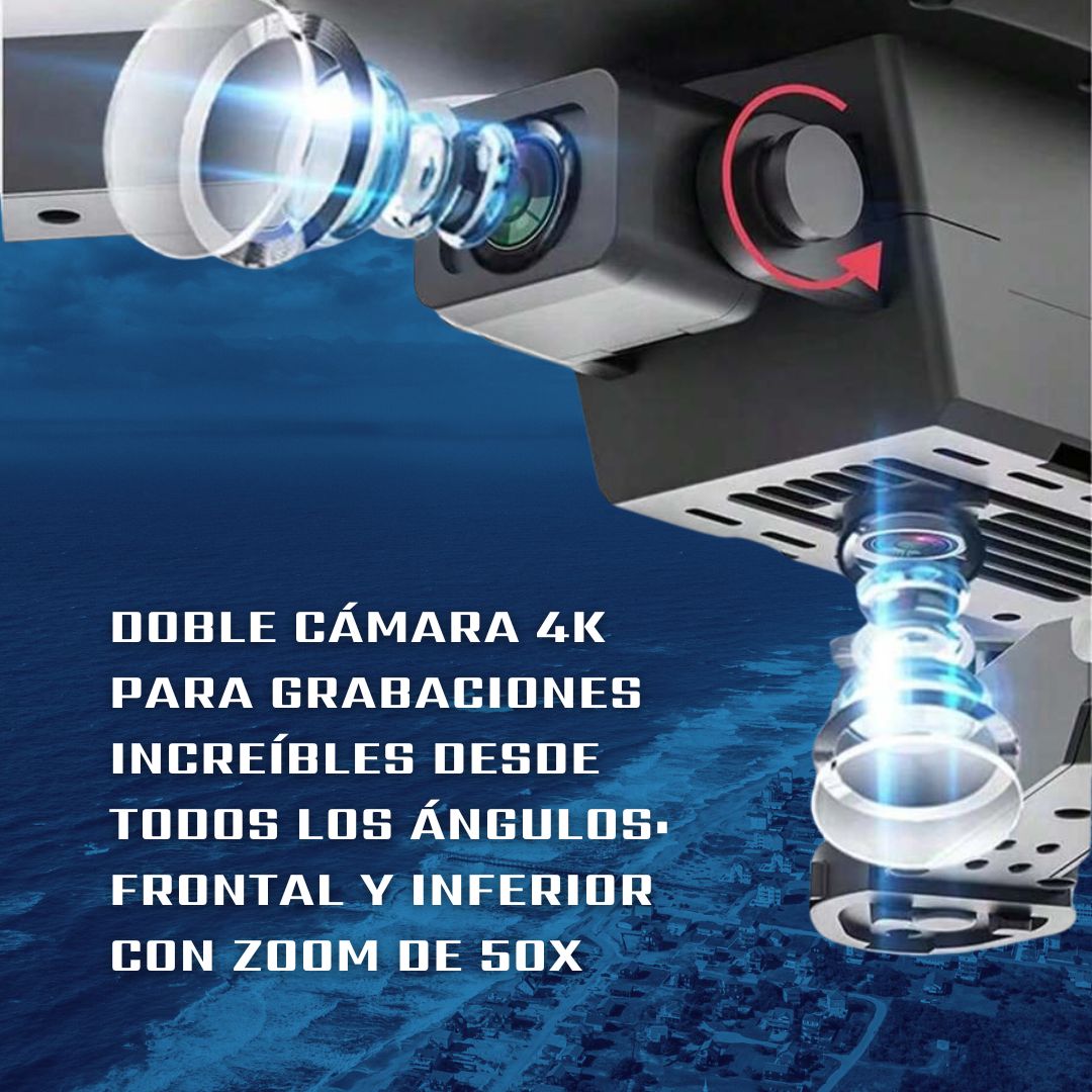 Drone W8 PRO MAX Doble Camara 4K + Maletín Gratis