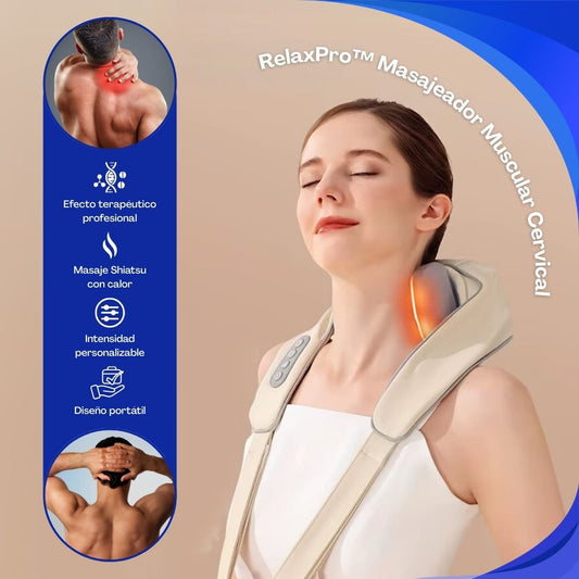 RelaxPro™ Masajeador Muscular Cervical